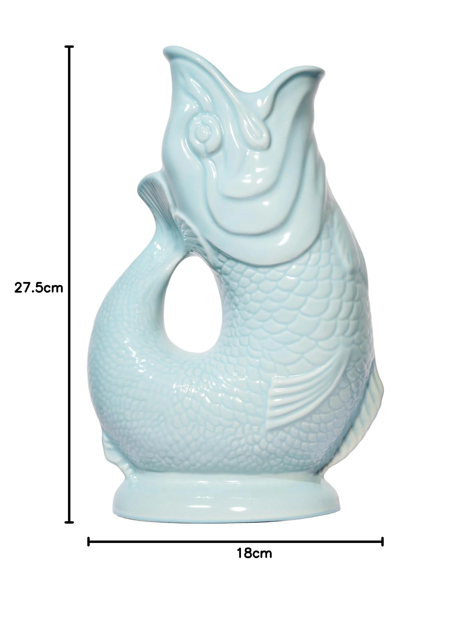The Original Gluggle Jug - Eau de Nil Glug Jug in XL, 28cm 1.4L